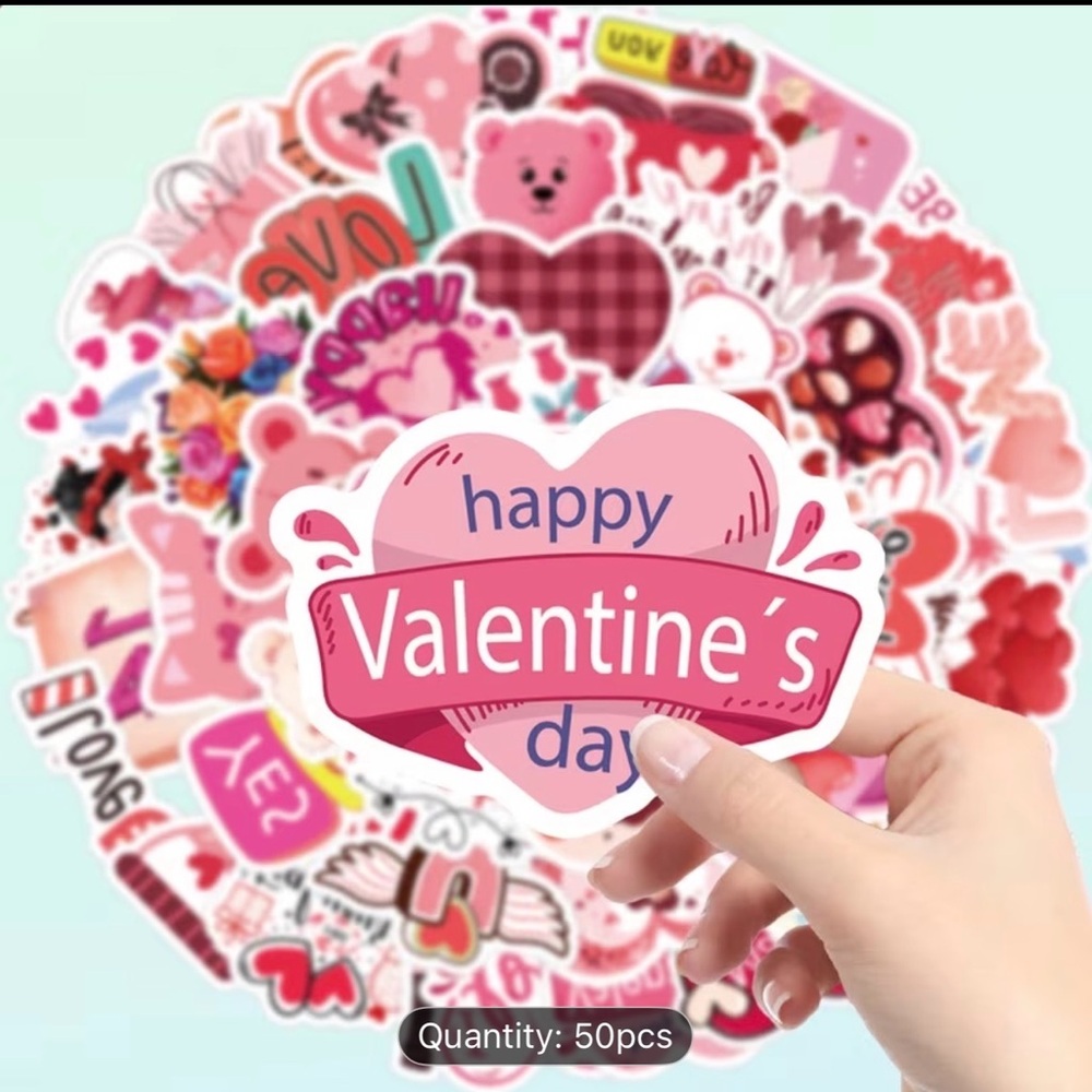 50 Valentine's Day Cute Stickers - Picture 2 of 7